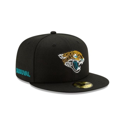 Jacksonville Jaguars Gorra | New Era Official NFL Draft 59fifty Fitted Cap Mexico - Negros